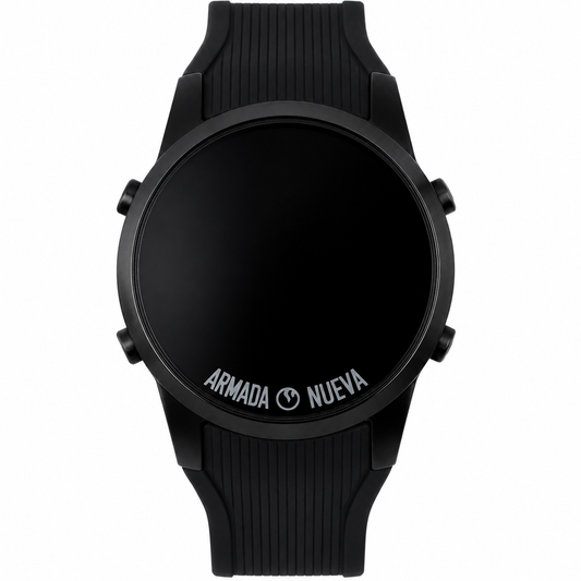 Armada Nueva orologio digitale total black display touch cinturino silicone nero