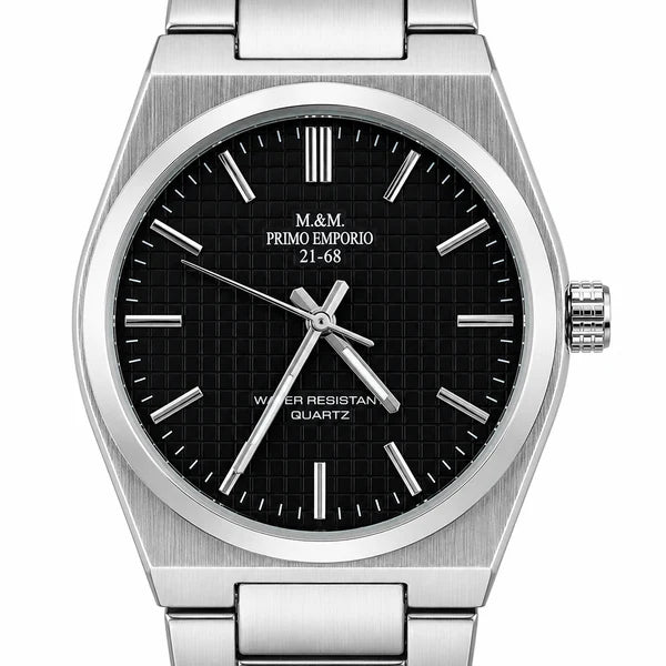 M.&M. Primo Emporio 21-68 – Dress Watch Quarzo Bracciale Acciaio, Quadrante Verde, Bianco, Nero o Blu