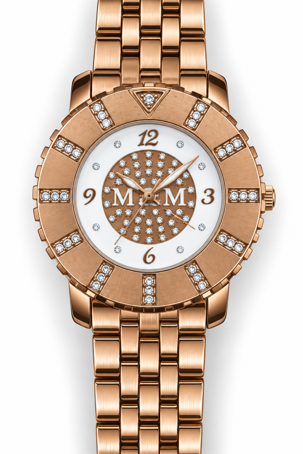 M&M Primo Emporio 21-68 — Orologio Donna Rose Gold Strass | Quadrante Rosa, Nero o Bianco