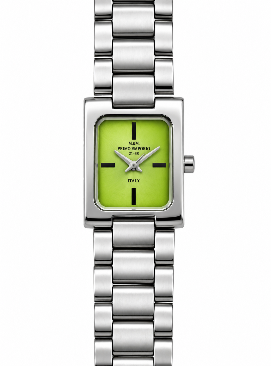 Orologio donna M&M Primo Emporio 21-68 quadrante verde lime bracciale acciaio inossidabile