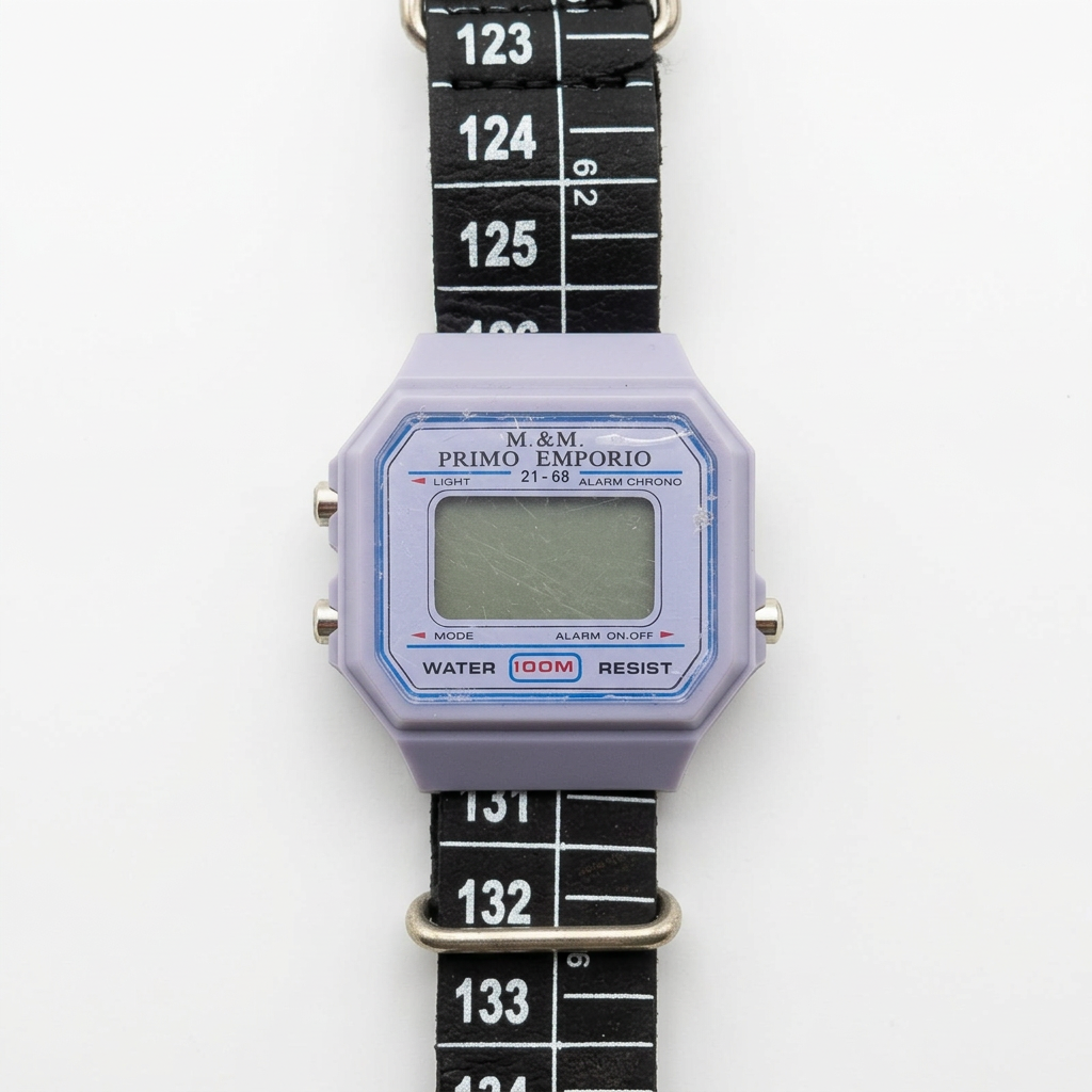 Orologio M&M Primo Emporio 21-68, cassa Lilla, cinturino a metro Nero