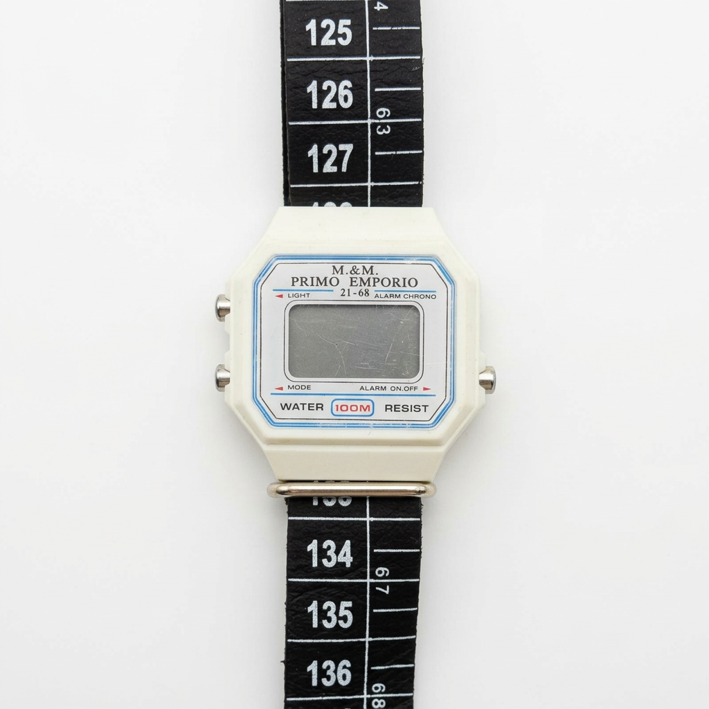 Orologio M&M Primo Emporio 21-68, cassa Bianca, cinturino a metro Nero