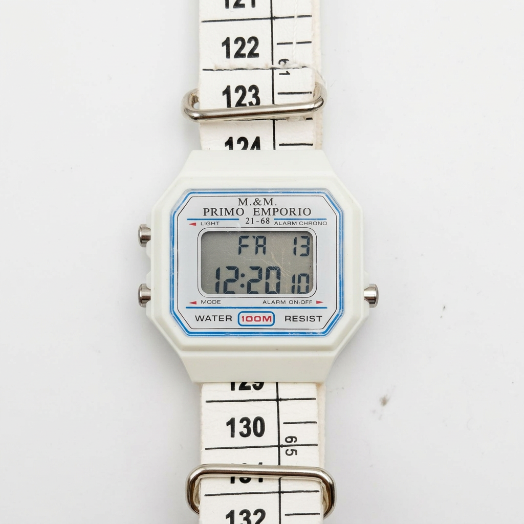 Orologio M&M Primo Emporio 21-68, cassa Bianca, cinturino a metro Bianco