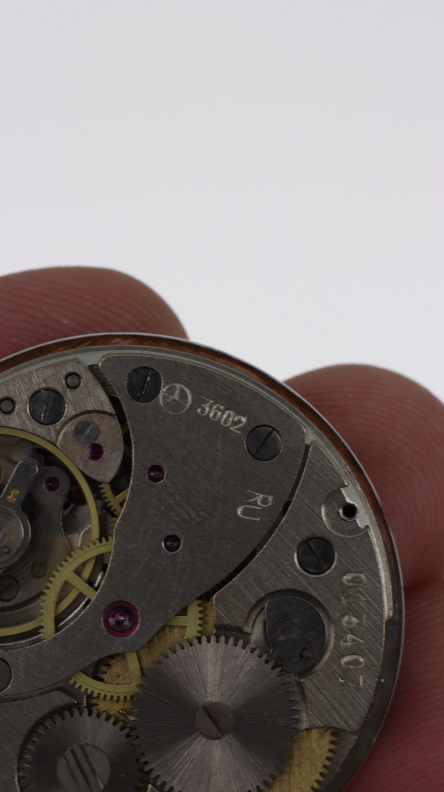 Movimento Orologio da Tasca Svizzero RU 3602 M&M Primo Emporio 21-68 Meccanico
