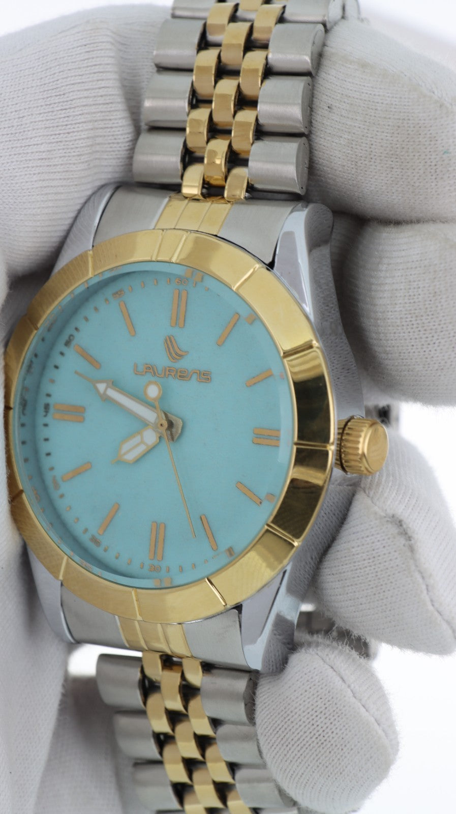 Laurens Donna Acciaio Bicolore Quadrante Turchese Quartz Bracciale Acciaio