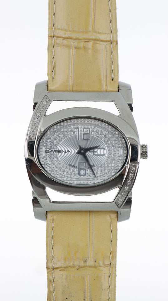 Orologio Catena B891 Swiss Made Donna Diamanti 0.075 ct Acciaio 5 ATM Elegante