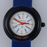 Orologio Club Med Vintage Unisex Quartz Francia Cinturino Blu Design Pop Anni 90