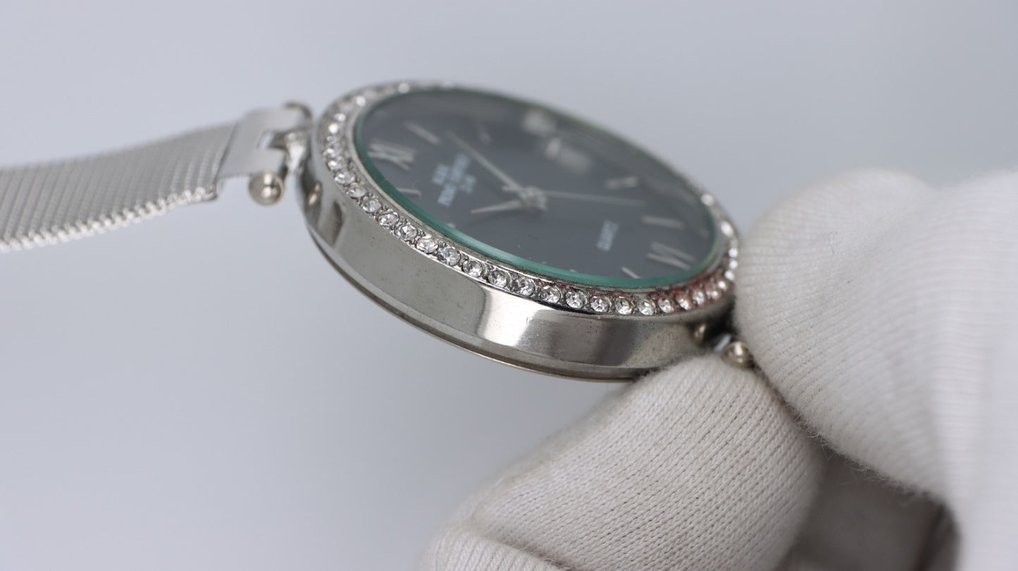 Orologio Donna Elegante Silver Strass Quartz Maglia Milanese Fashion