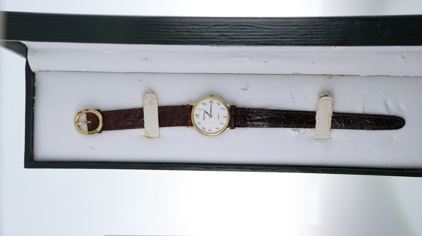Paul Picot Genève Donna Swiss Made Quartz Orologio Vintage con Scatola