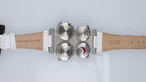 Orologio Donna Multiplo 4 Quadranti Strass Cinturino Bianco Fashion Originale
