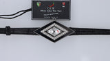 Orologio Donna O.I.W. Silver Vera Spadona Strass Quadrante Rombo Nero Elegante