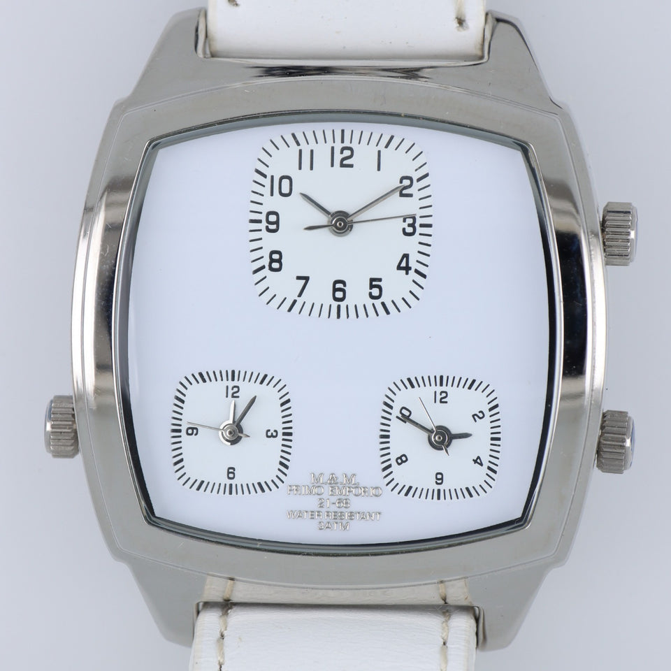 M&M Primo Emporio 21-68 Triple Time Uomo Donna Quartz Acciaio Orologio