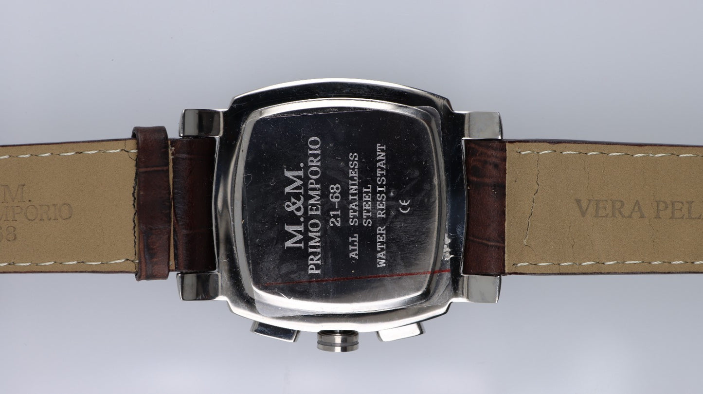 Orologio Uomo 21-68 Primo Emporio Cronografo Acciaio Vintage