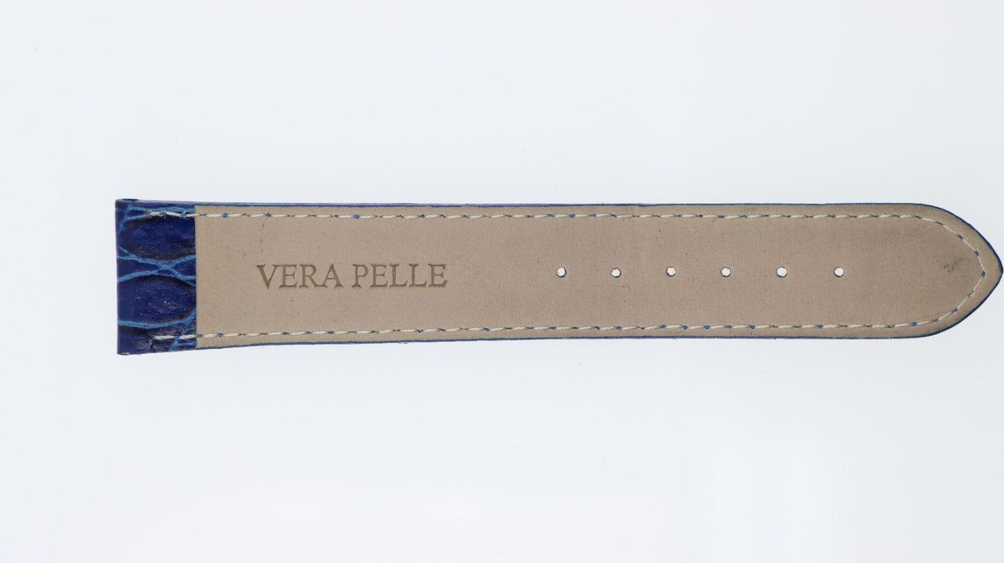 Cinturino 20mm Pelle Unisex Blu
