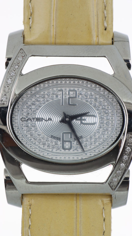 Orologio Catena B891 Swiss Made Donna Diamanti 0.075 ct Acciaio 5 ATM Elegante