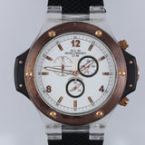Orologio M&M Primo Emporio Uomo Chronograph Nero Oro Rosa Silicone Quartz