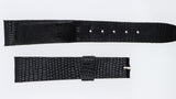 Cinturino 14MM Vintage Pelle Nera Effetto Lucertola per Orologio Uomo