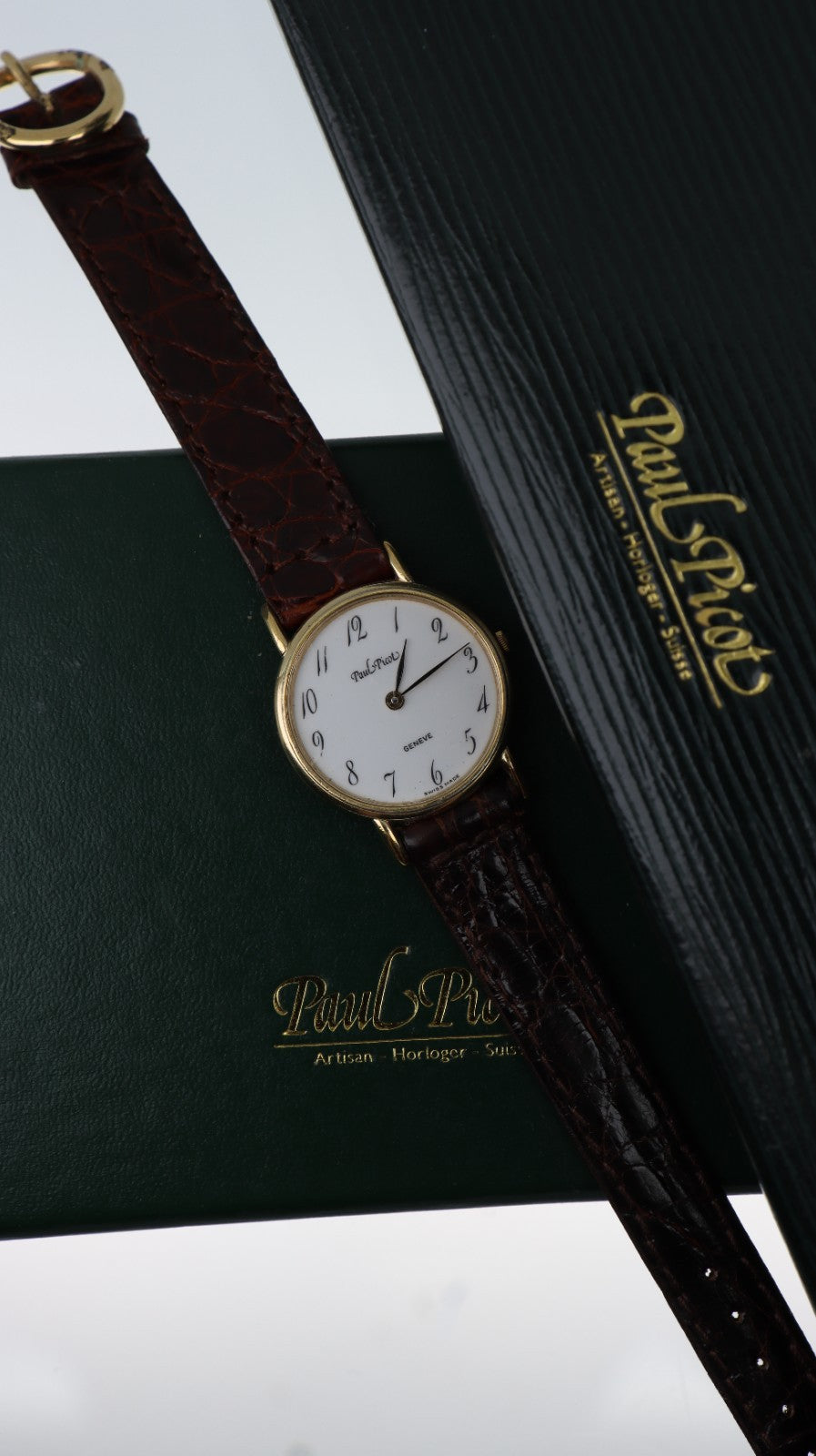 Paul Picot Genève Donna Swiss Made Quartz Orologio Vintage con Scatola