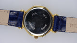 Orologio Donna Time Free Quartz 3ATM Dorato Quadrante Bianco Cinturino Pelle Blu