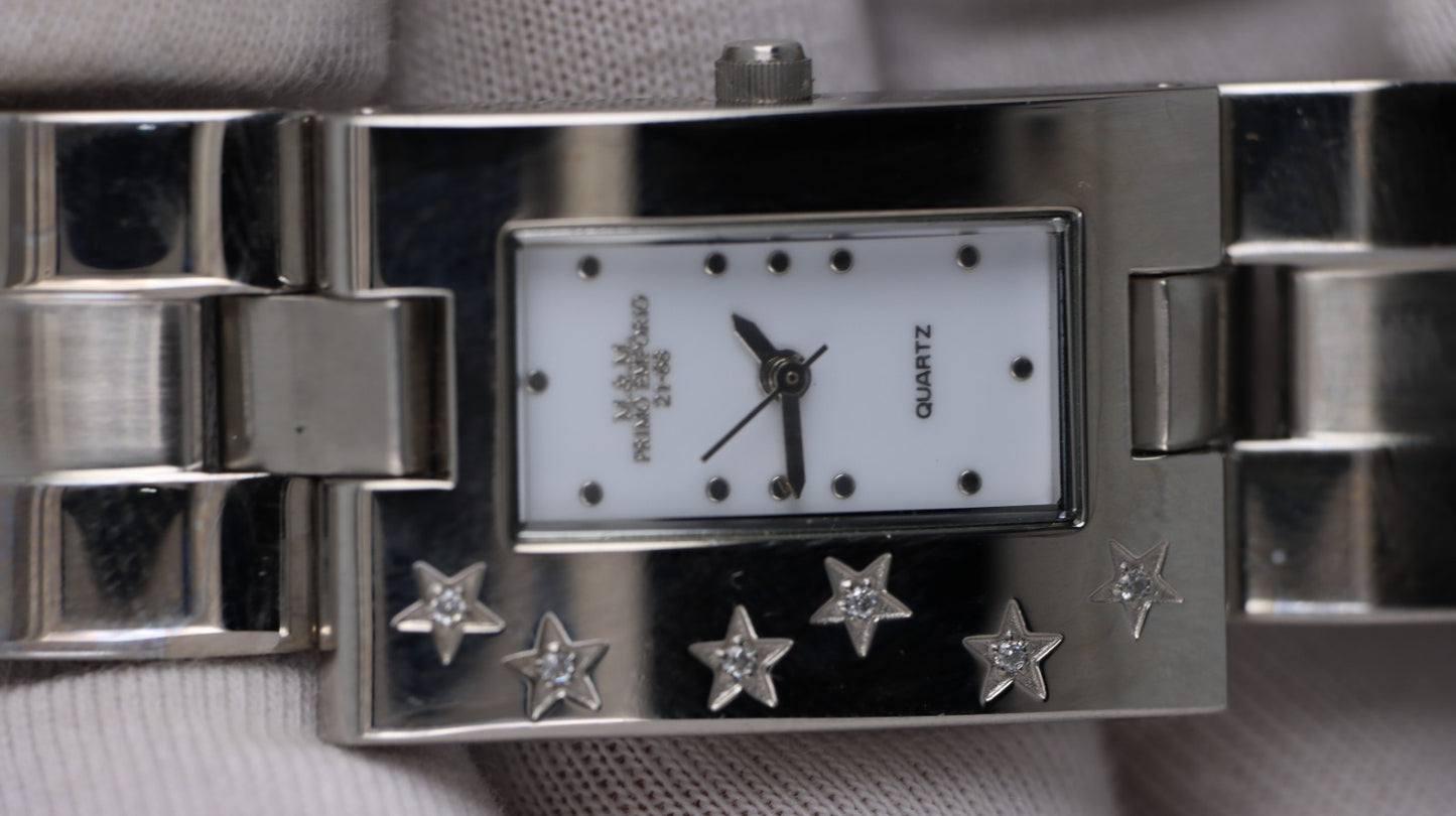 M&M Primo Emporio Orologio Donna Acciaio Quarzo Rettangolare