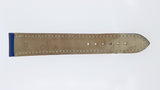 Cinturino Omega Orologio Blu 18 mm Vera Pelle Cuciture Bianche Vintage Ricambio