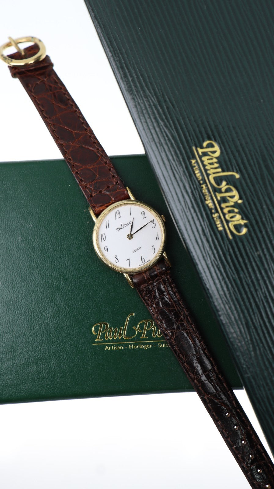 Paul Picot Genève Donna Swiss Made Quartz Orologio Vintage con Scatola