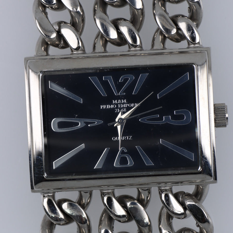 Orologio M&M Primo Emporio 21-68 Donna Bracciale Catena Acciaio Quadrante Nero