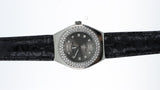 M&M Primo Emporio 21-68 Orologio Donna Strass Quadrante Grigio Cinturino Nero