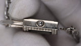 M&M Primo Emporio 21-68 Orologio Collana Donna Lucchetto Strass Quartz Batteria