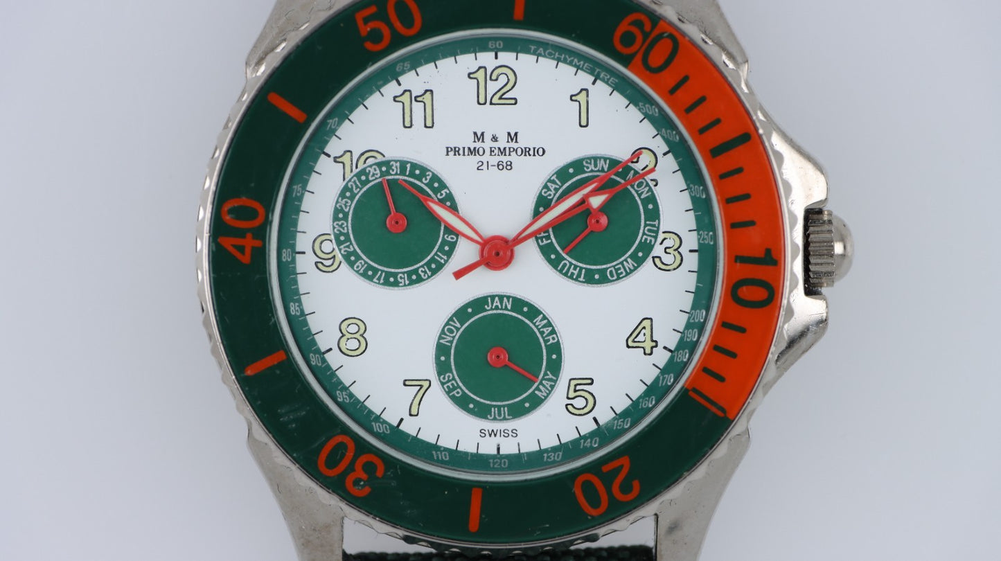 M&M Primo Emporio Orologio Multifunzione Uomo Quarzo Vintage