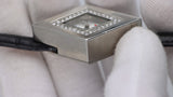 Orologio Donna O.I.W. Silver Vera Spadona Strass Quadrante Rombo Nero Elegante