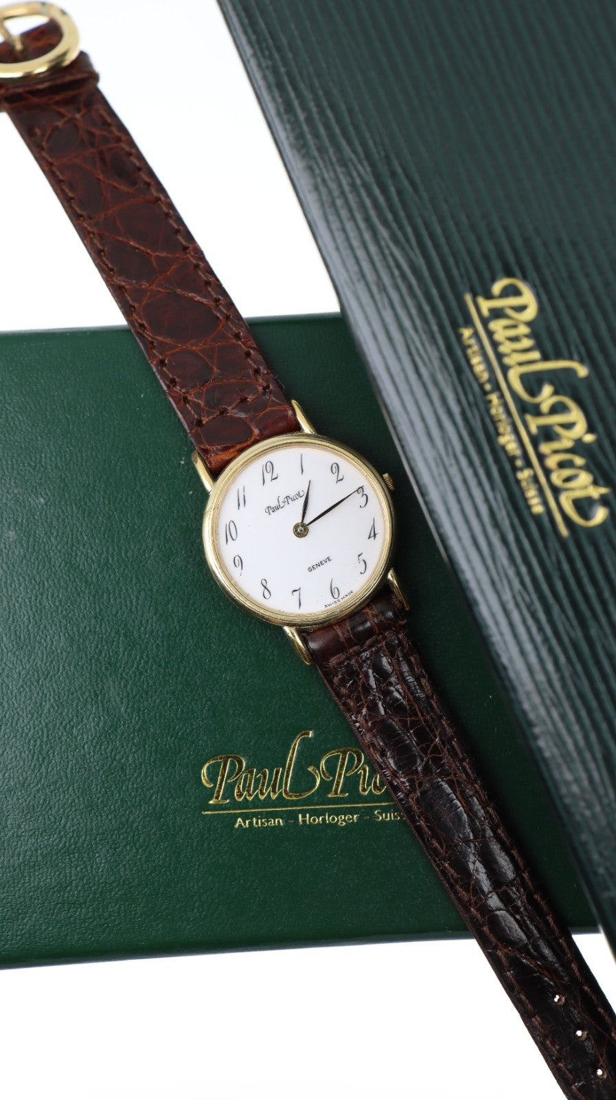 Paul Picot Genève Donna Swiss Made Quartz Orologio Vintage con Scatola