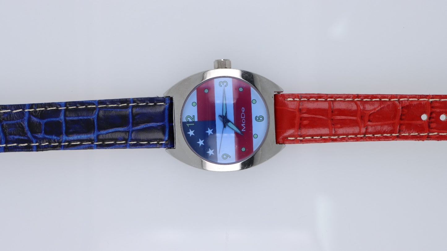 MoDe Orologio Usa Flag Uomo Donna Quarzo