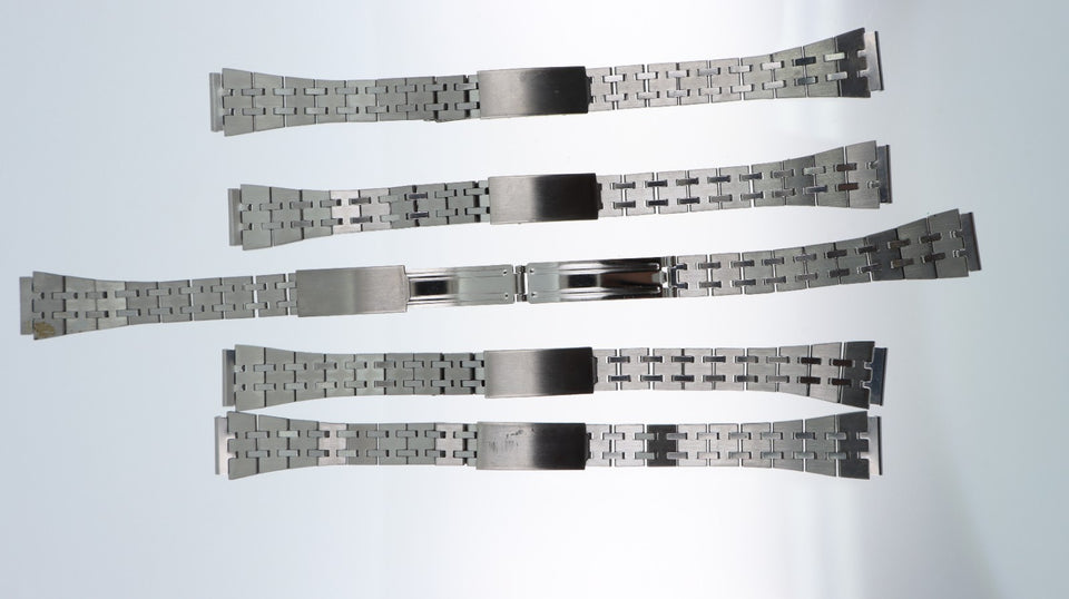 Lotto 5 Cinturini Vintage in Acciaio Inox per Orologio Attacco 14MM