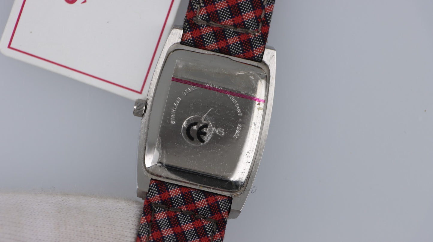 Orologio Laurens Donna Elegante Acciaio Cinturino Fantasia Quadri Quartz