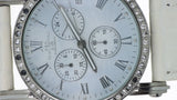 M&M Primo Emporio 21-68 Orologio Unisex Cronografo Bianco Strass Numeri Romani