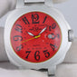 Orologio Primo Emporio Quartz Uomo Data Bracciale Acciaio Rosso Oversize Vintage