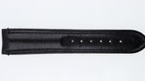 Cinturino 22MM Orologio Nero Vera Pelle Made in Italy Cuciture a Contrasto