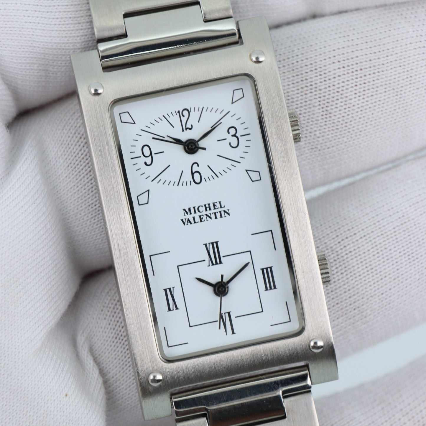 Michel Valentin Orologio Dual Time Uomo Donna Quarzo Acciaio