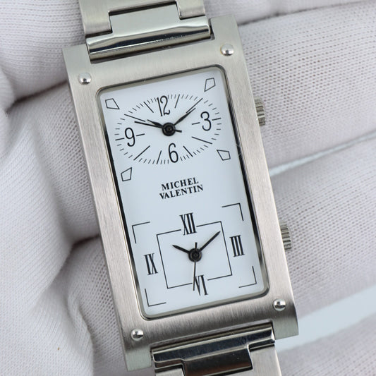 Michel Valentin Orologio Dual Time Uomo Donna Quarzo Acciaio