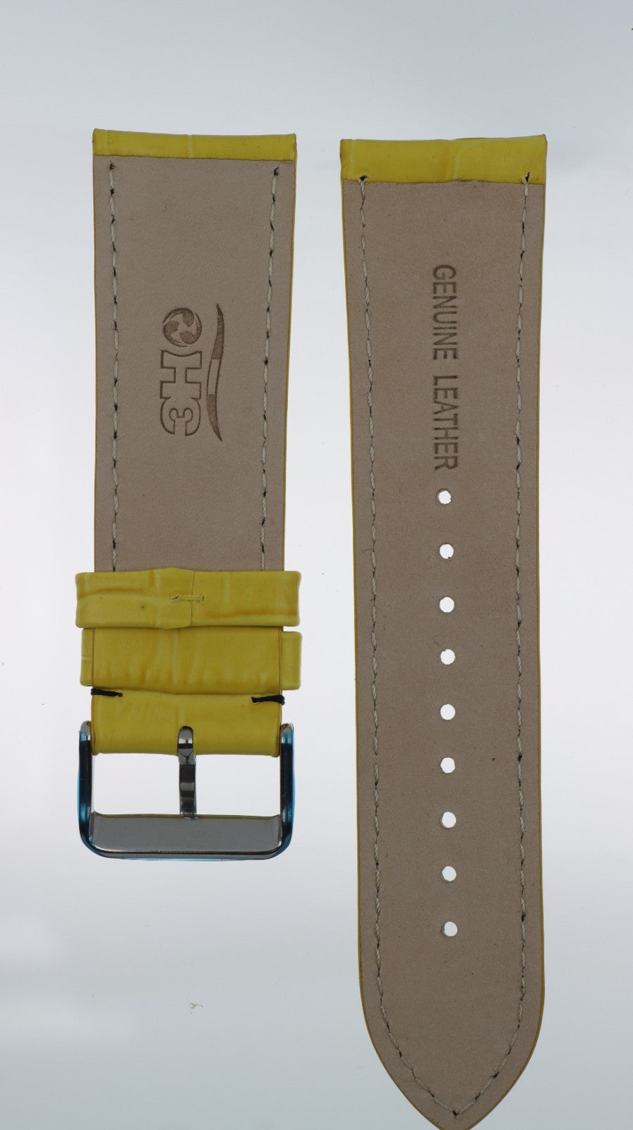 3H Cinturino 26mm Pelle Unisex Giallo