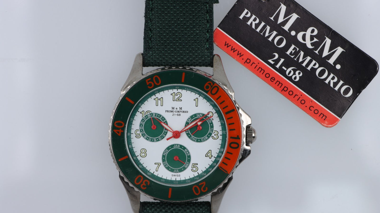 M&M Primo Emporio Orologio Multifunzione Uomo Quarzo Vintage