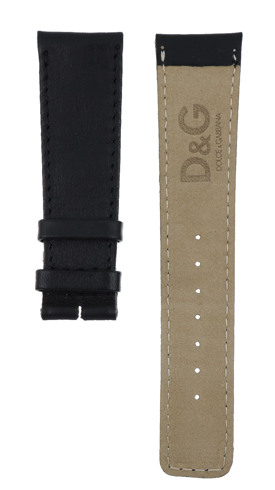 D&G Cinturino 22MM Pelle Unisex Nero