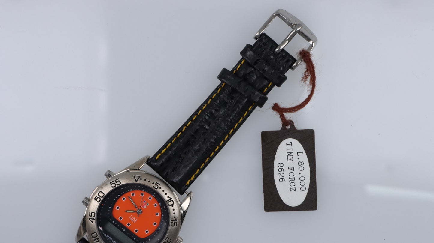 Time Force Vintage Ana-Digi Quartz Arancione Diver Style 50M Uomo