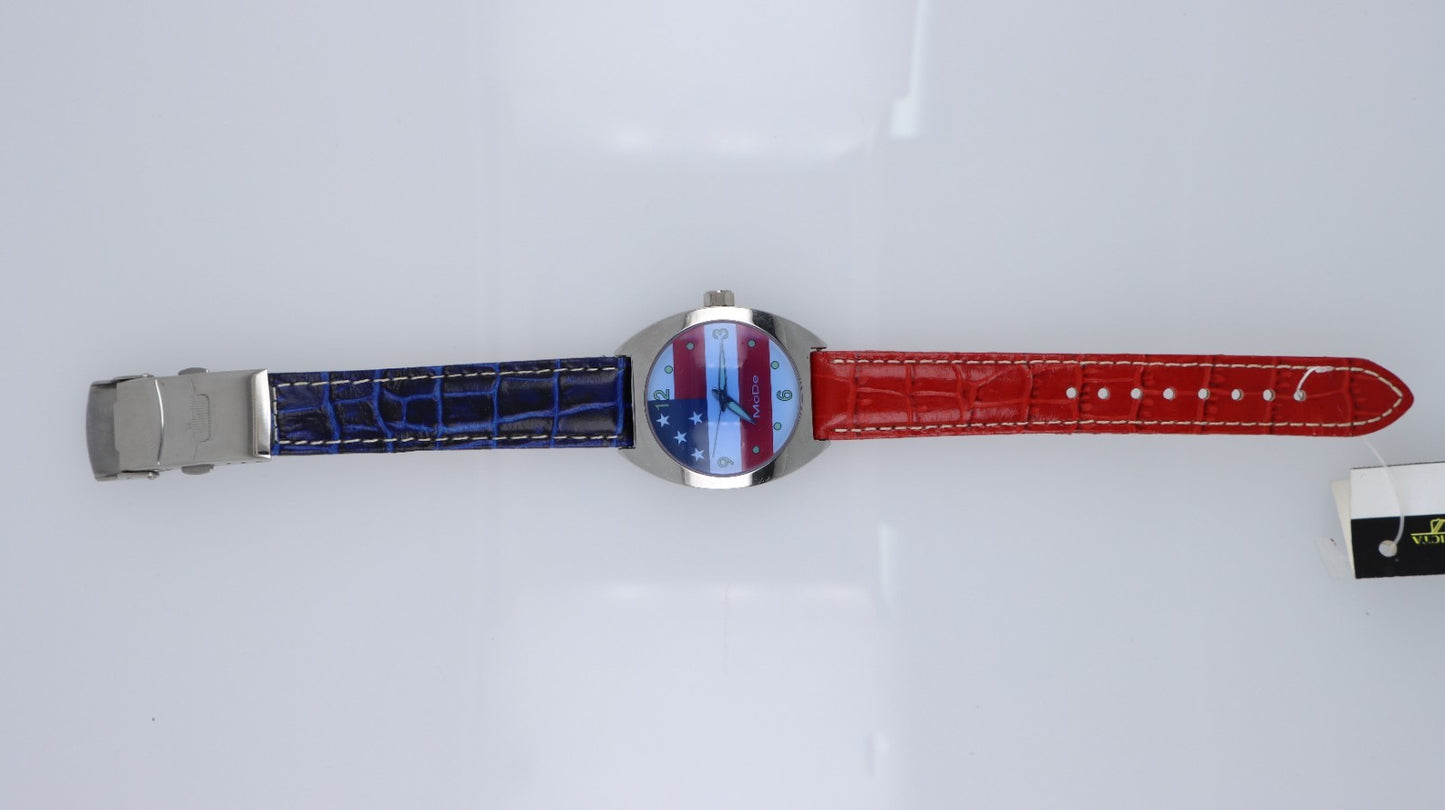 MoDe Orologio Usa Flag Uomo Donna Quarzo