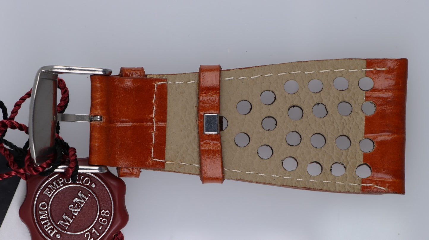 M&M Primo Emporio Cinturino 34MM Pelle Racing Uomo