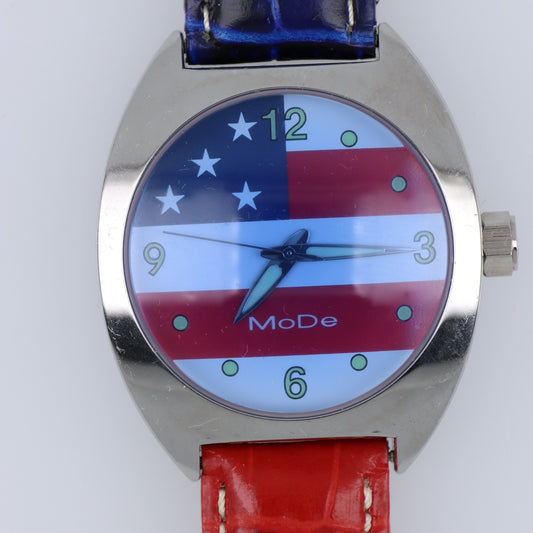 MoDe Orologio Usa Flag Uomo Donna Quarzo