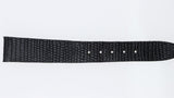 Cinturino 14MM Vintage Pelle Nera Effetto Lucertola per Orologio Uomo