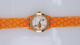 Orologio Donna Le Carose Arancione Fashion Quartz Strass Silicone Originale