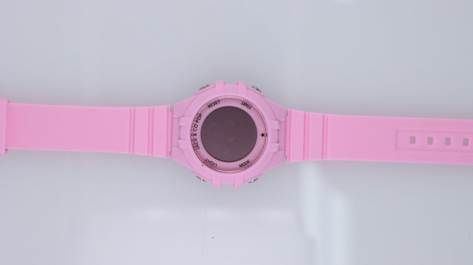 Orologio Jack & Co Digitale Rosa LCD 5 ATM Silicone Sport Donna Bambina